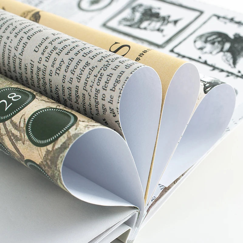 simple Retro style Creative sticker collection Stamp typewriter Diary stickers journal supplies kawaii