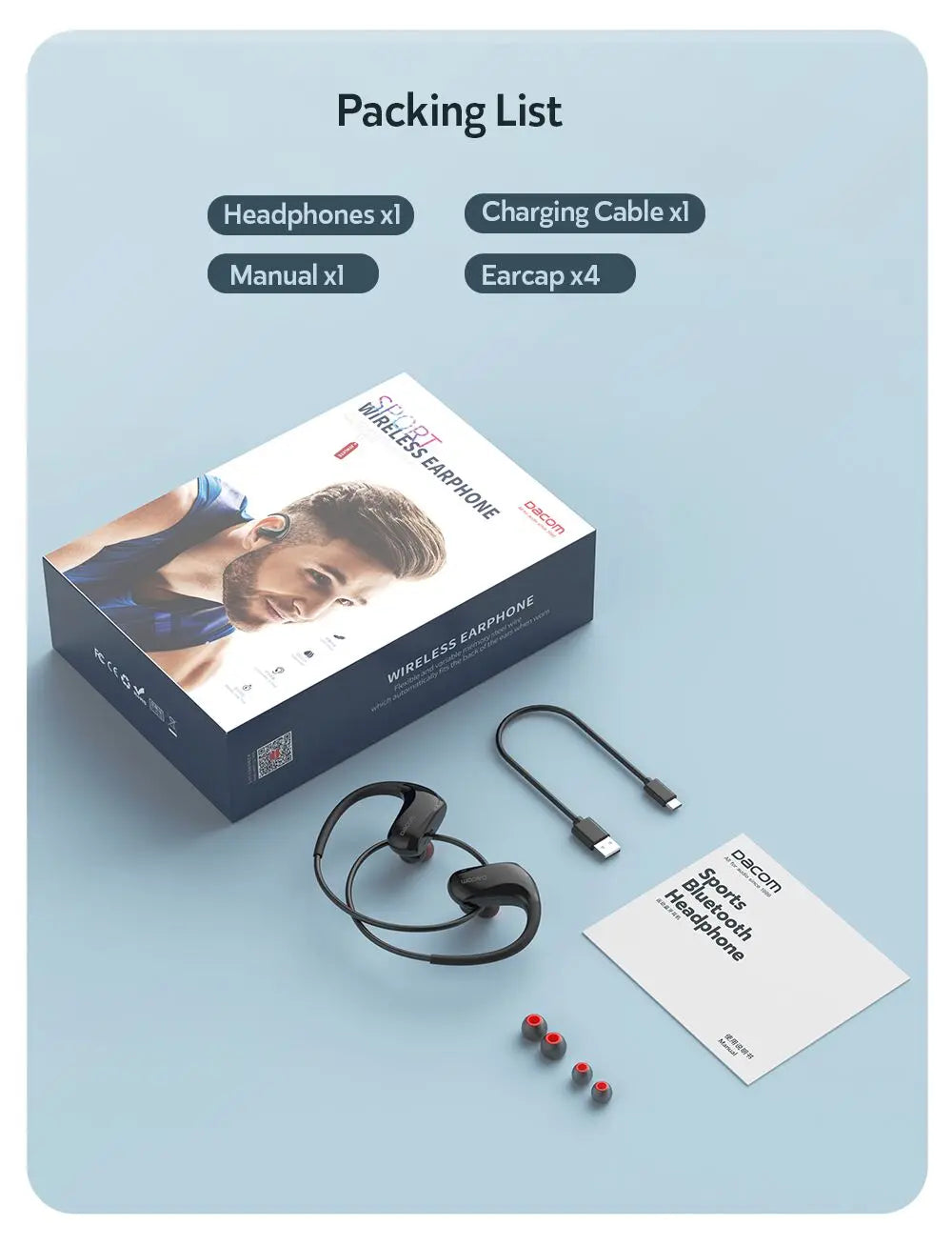 Dacom Waterproof Deep Bass IPX7 Headphones