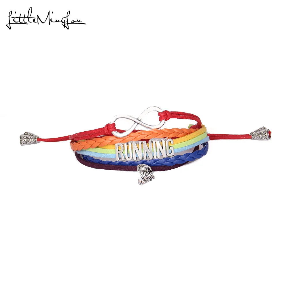 Leather Infinity Running Bracelet