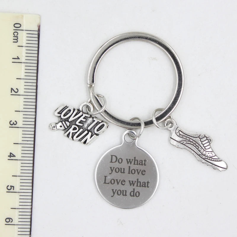 running shoe charm keychain