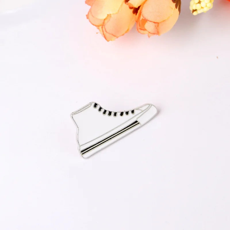 white sneaker pin