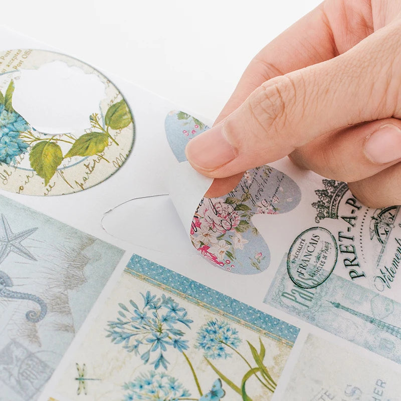 simple Retro style Creative sticker collection Stamp typewriter Diary stickers journal supplies kawaii