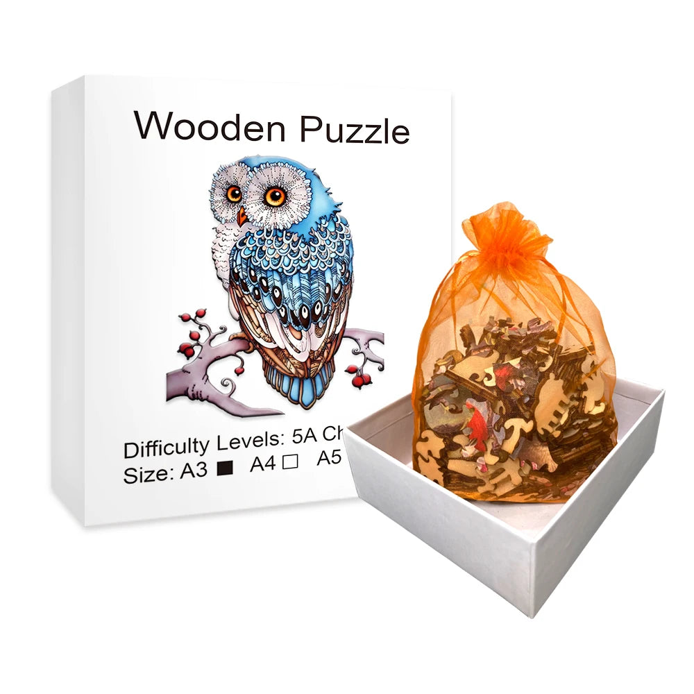 Wooden Jigsaw Puzzle: Owl
