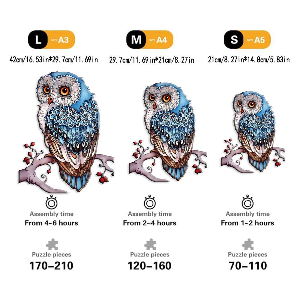 Wooden Jigsaw Puzzle: Owl