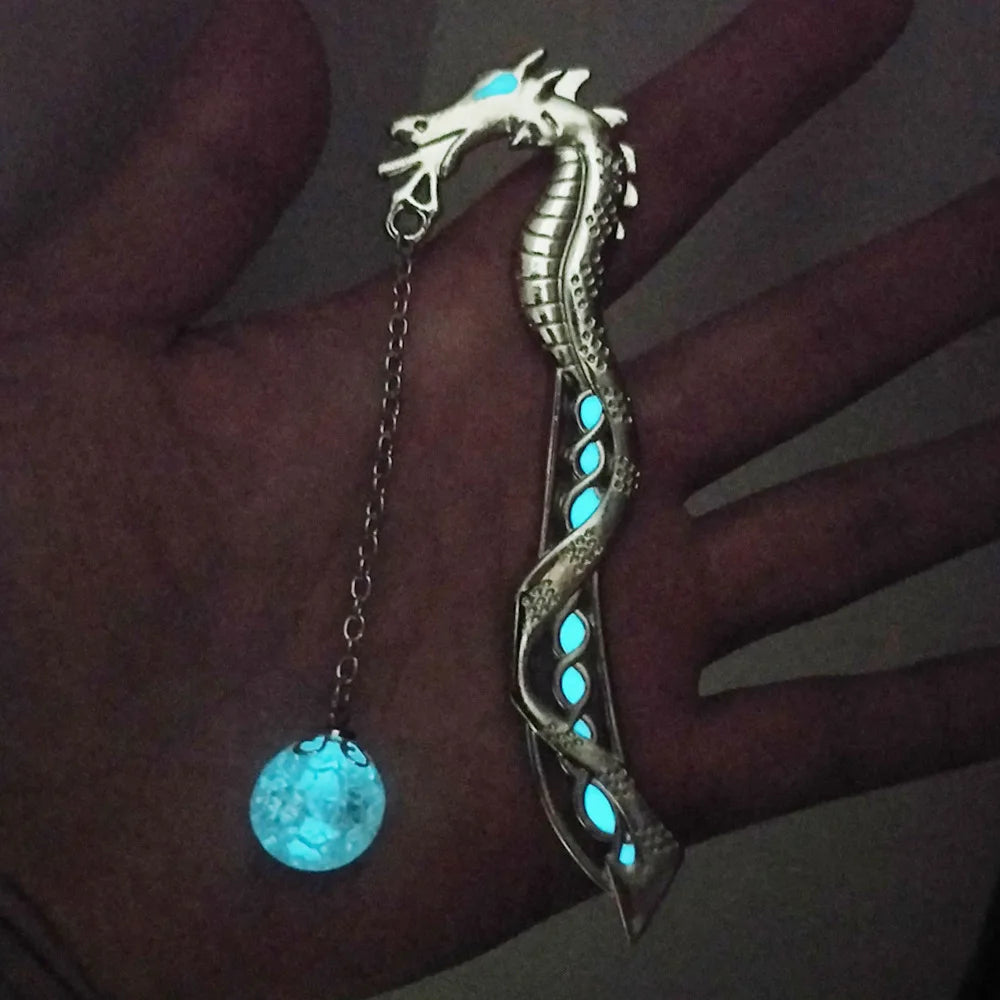 Luminous Feather Bookmarks (Various Charms)