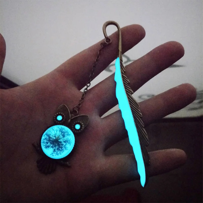 Luminous Feather Bookmarks (Various Charms)
