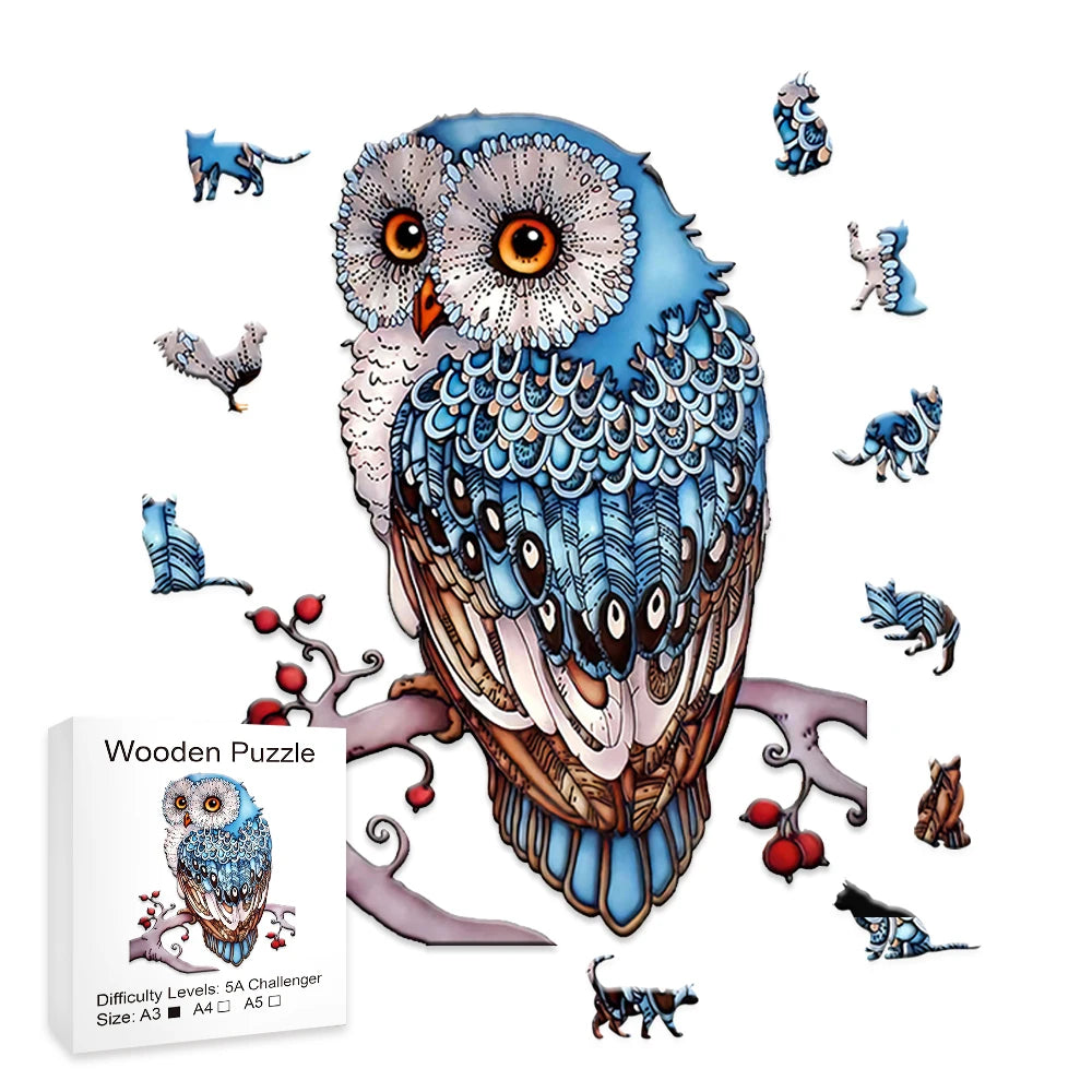 Wooden Jigsaw Puzzle: Owl