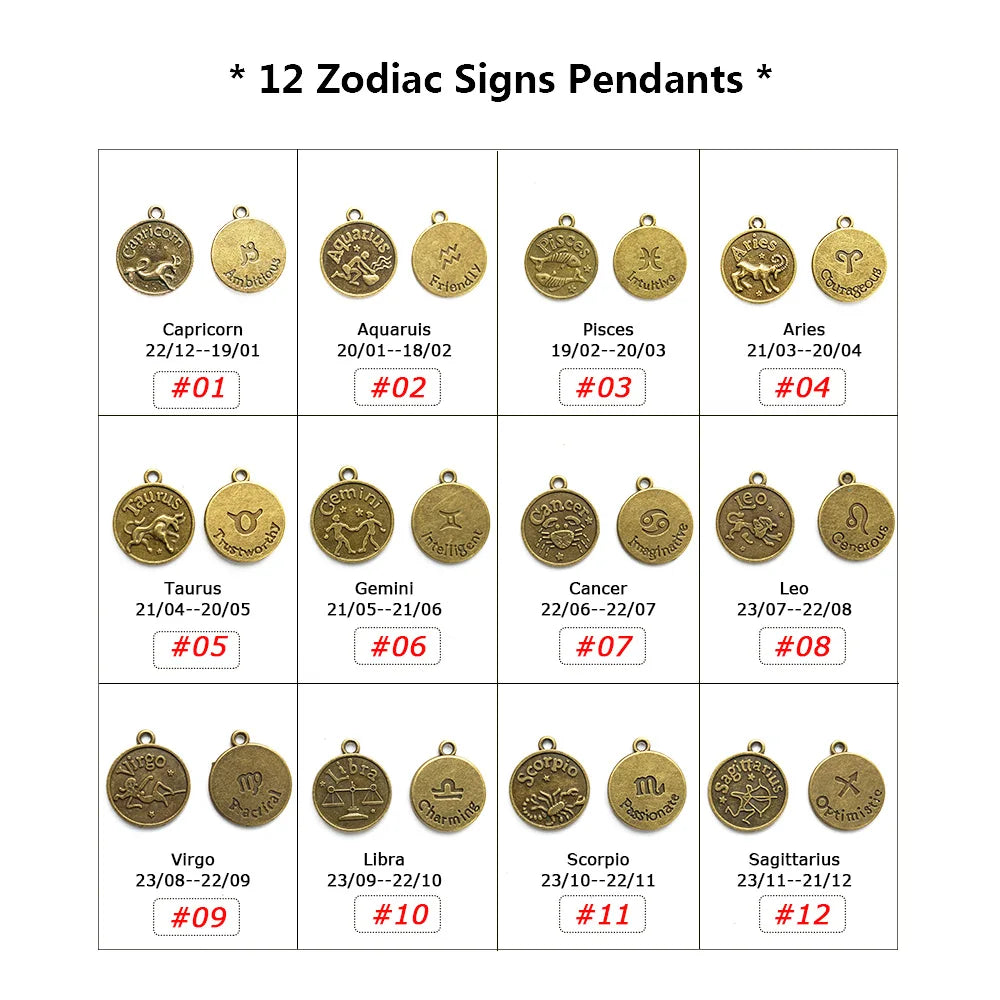 Zodiac Signs Mini Leather Journal
