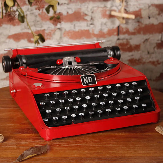 Typewriter Wrought-iron Ornaments Retro Decorative Ornaments Crafts Decoration Gift Typer Photographic Props Showcase Display