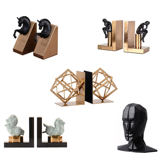 Creative Bookend Ornaments Nordic Style Accessible Luxury European Style Minimalist Art Decorations Book End Furnishings Study Room Book Stand Desk