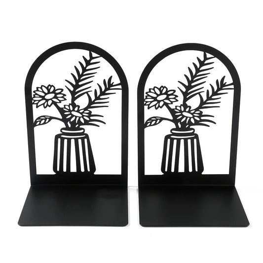 3 Style Vases Style Book Ends for Book Lovers Home Desk Stationery Bookends Office Supplies Book Rack Stand Iron