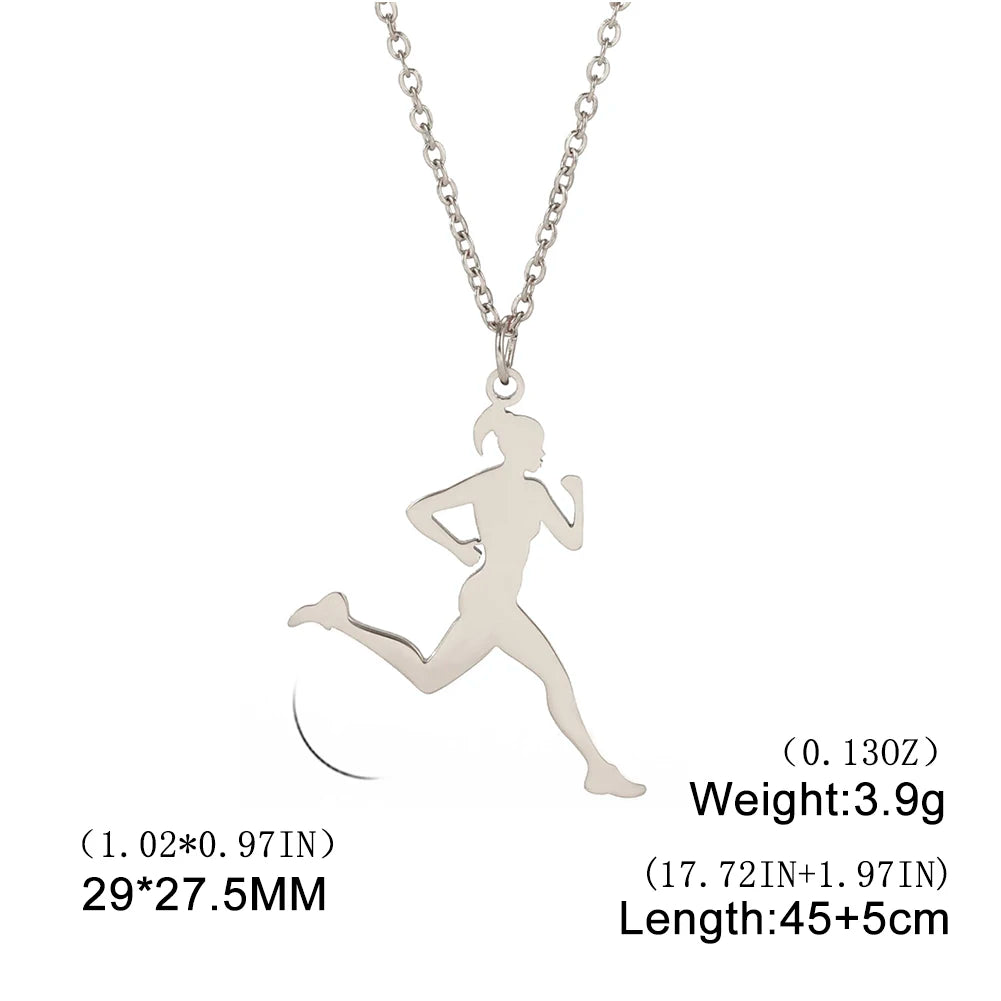 Elite Runner Pendant Necklace for Women